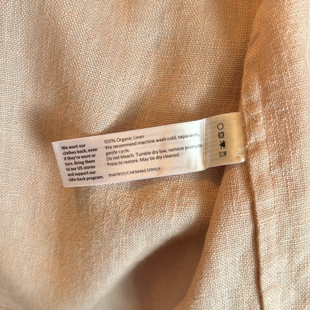 Eileen Fisher Organic Linen Shawl Collar Jacket Dusty Pink Rose Size S - Picture 15 of 15